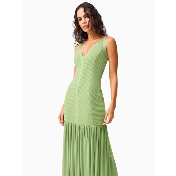 Elliatt Green Seraphina V-Neck Bandage Maxi Dress Wedding Guest Size S NWT - Picture 2 of 9